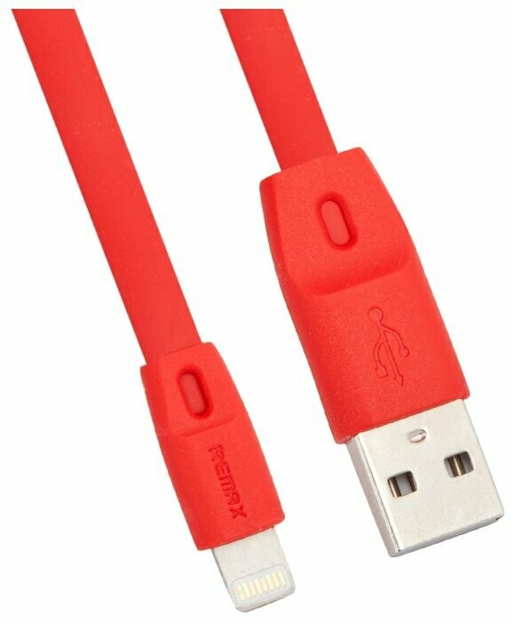 Кабель REMAX Lighting - USB ( iPhone, iPod, iPad ) RC-001i 1 метр красный