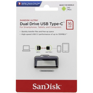 USB Флеш-накопитель  SanDisk 16GB Ultra Dual Drive USB Type-C