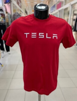 Футболка "Tesla" красная