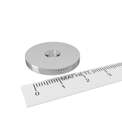 неодимовый магнит кольцо 25x3/4,5-7,5 мм с зенковкой