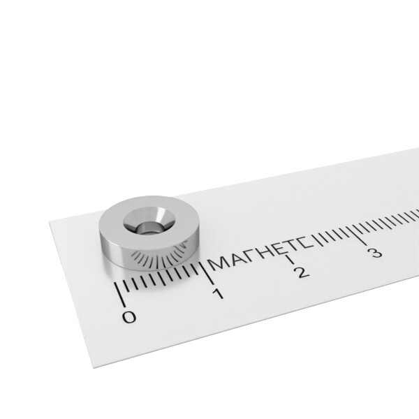 неодимовый магнит кольцо 12x3/3-6 мм с зенковкой