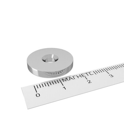 неодимовый магнит кольцо 20x3/4,5-7,5 мм с зенковкой