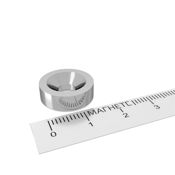 неодимовый магнит кольцо 16x5-5 мм с зенковкой