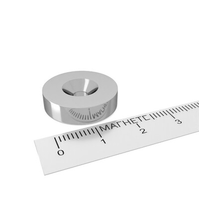 неодимовый магнит кольцо 20x5/4,5-10 мм с зенковкой