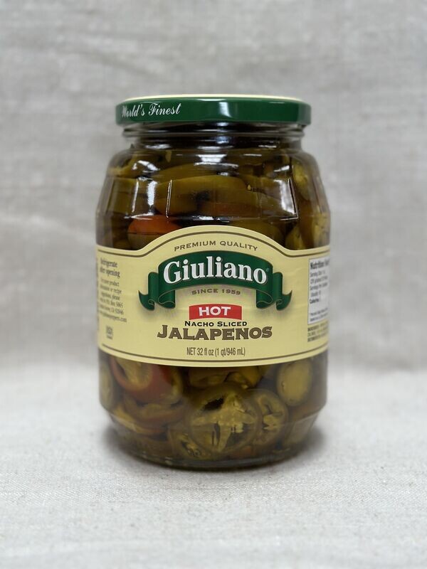 Giuliano Hot Nacho Sliced Jalapenos 32oz