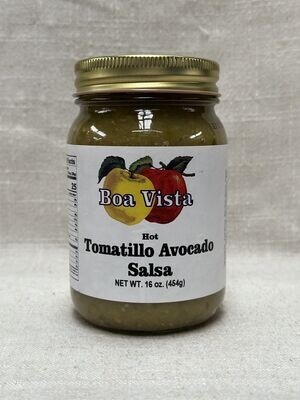 Hot Tomatillo Avocado Salsa