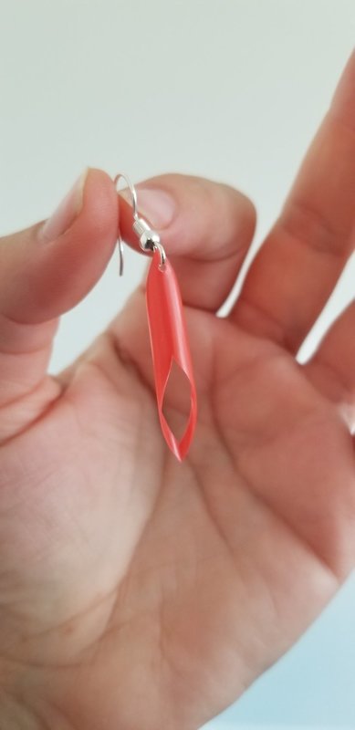 Plastic Straw Earrings (Simple)