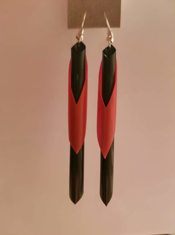Plastic Straw Earrings (Duo)