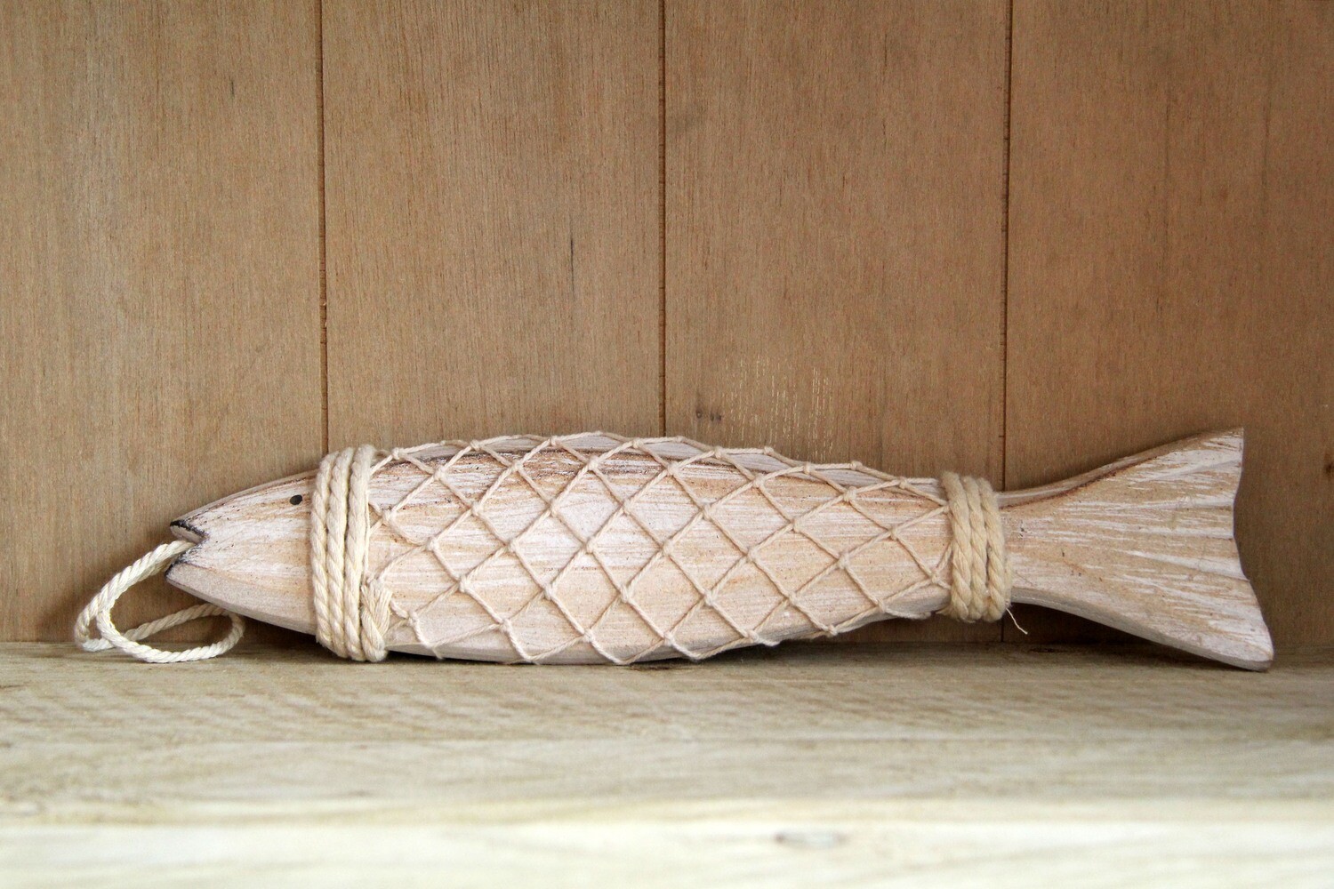 Wooden netted fish (large)