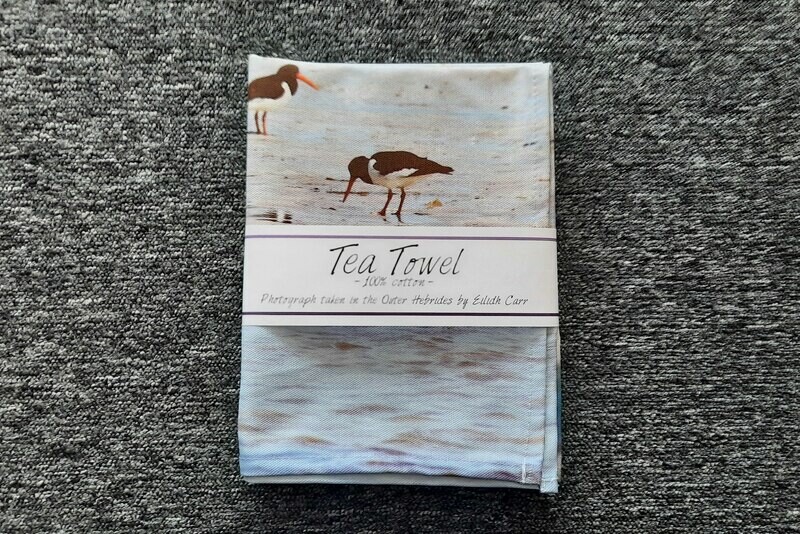 oystercatchers tea towel