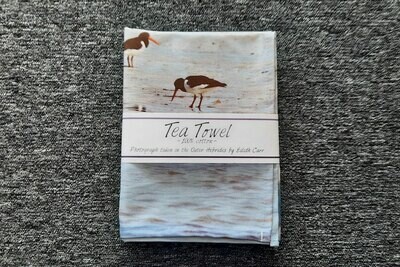 oystercatchers tea towel