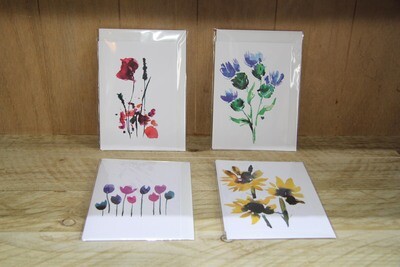 Floral greeting cards pack