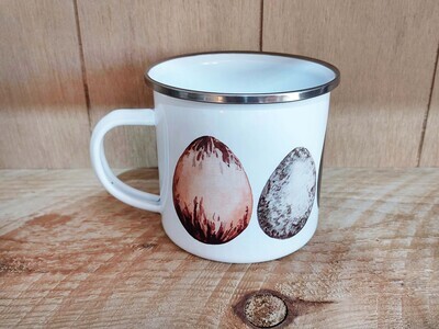 Bird egg enamel mug