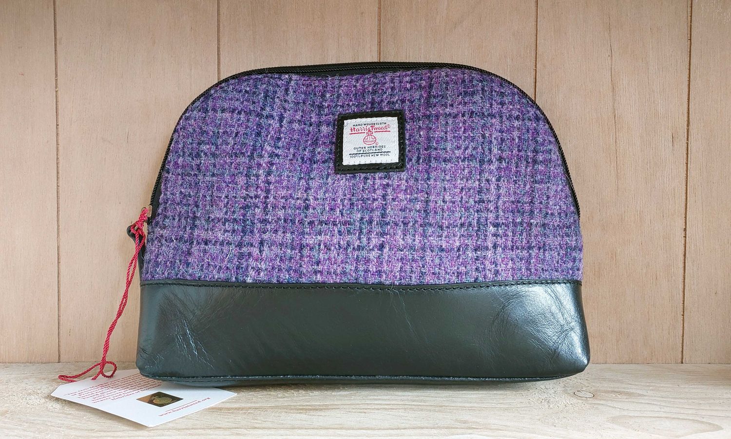 Harris Tweed cosmetic bag - large (lavender)
