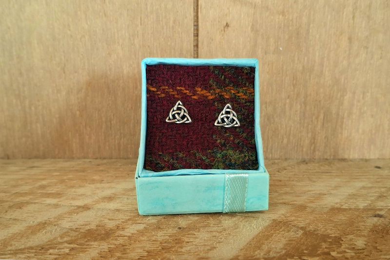 celtic triangle earrings