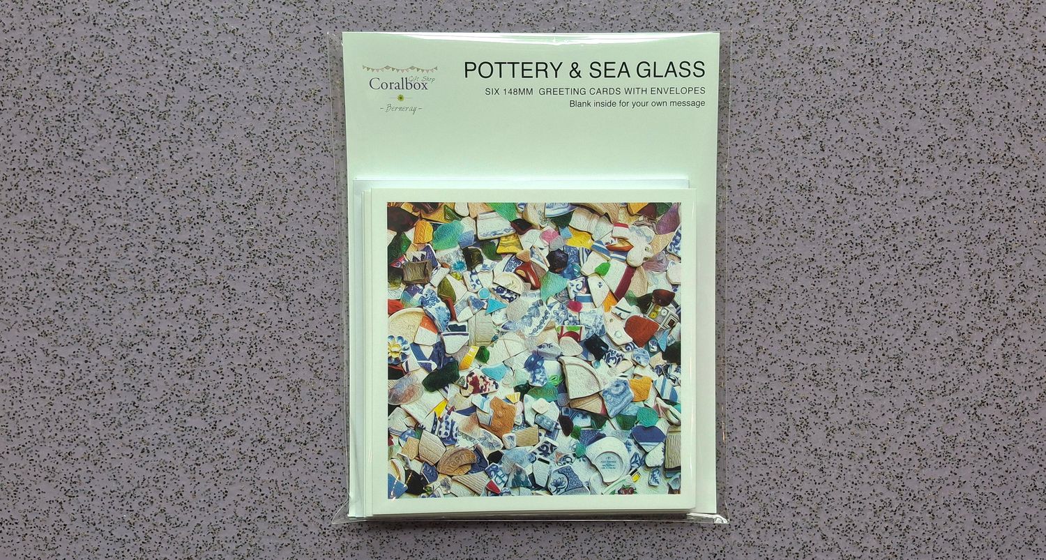 pottery &amp; sea glass greetings card pack