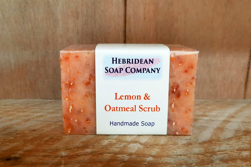 lemon &amp; oatmeal scrub soap