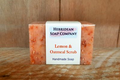 lemon &amp; oatmeal scrub soap