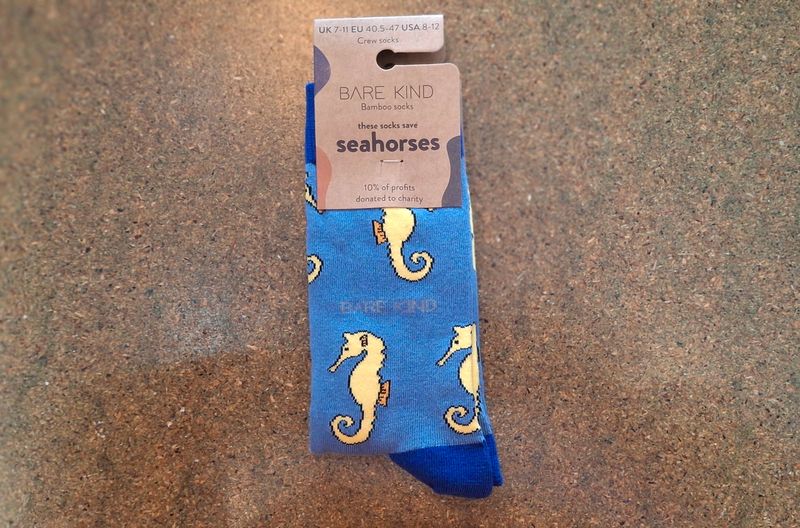 seahorse bamboo socks