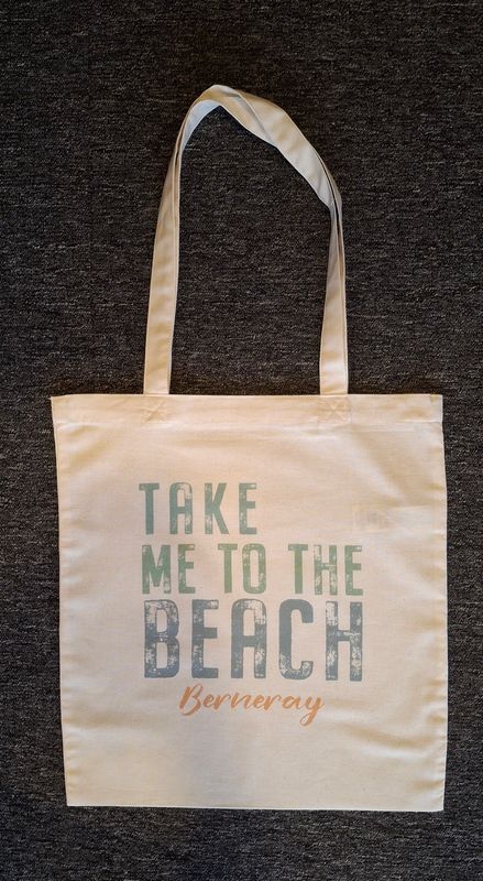 'take me to the beach' tote bag