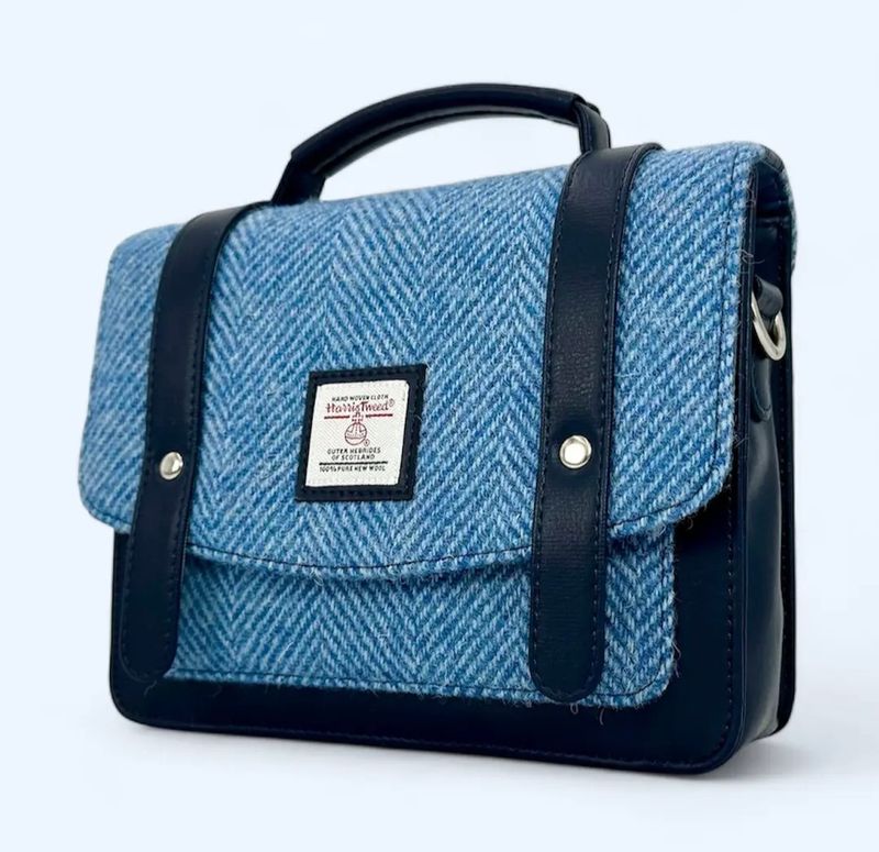 Harris Tweed mini messenger satchel bag