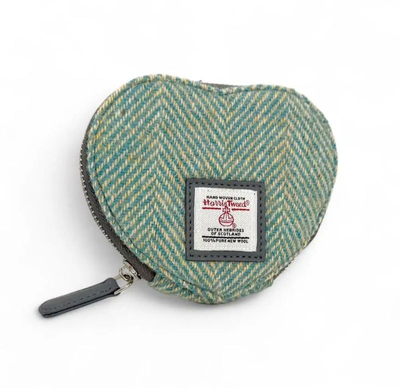 Harris Tweed heart purse