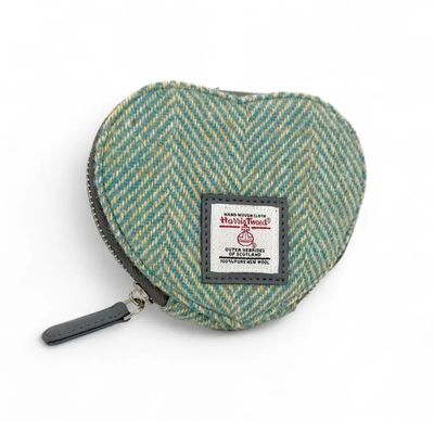 Harris Tweed heart purse