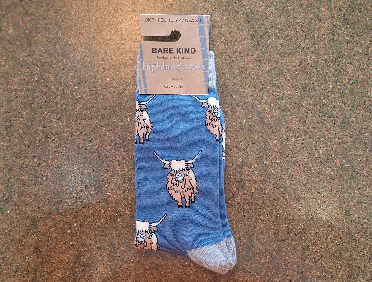 Highland cow bamboo socks