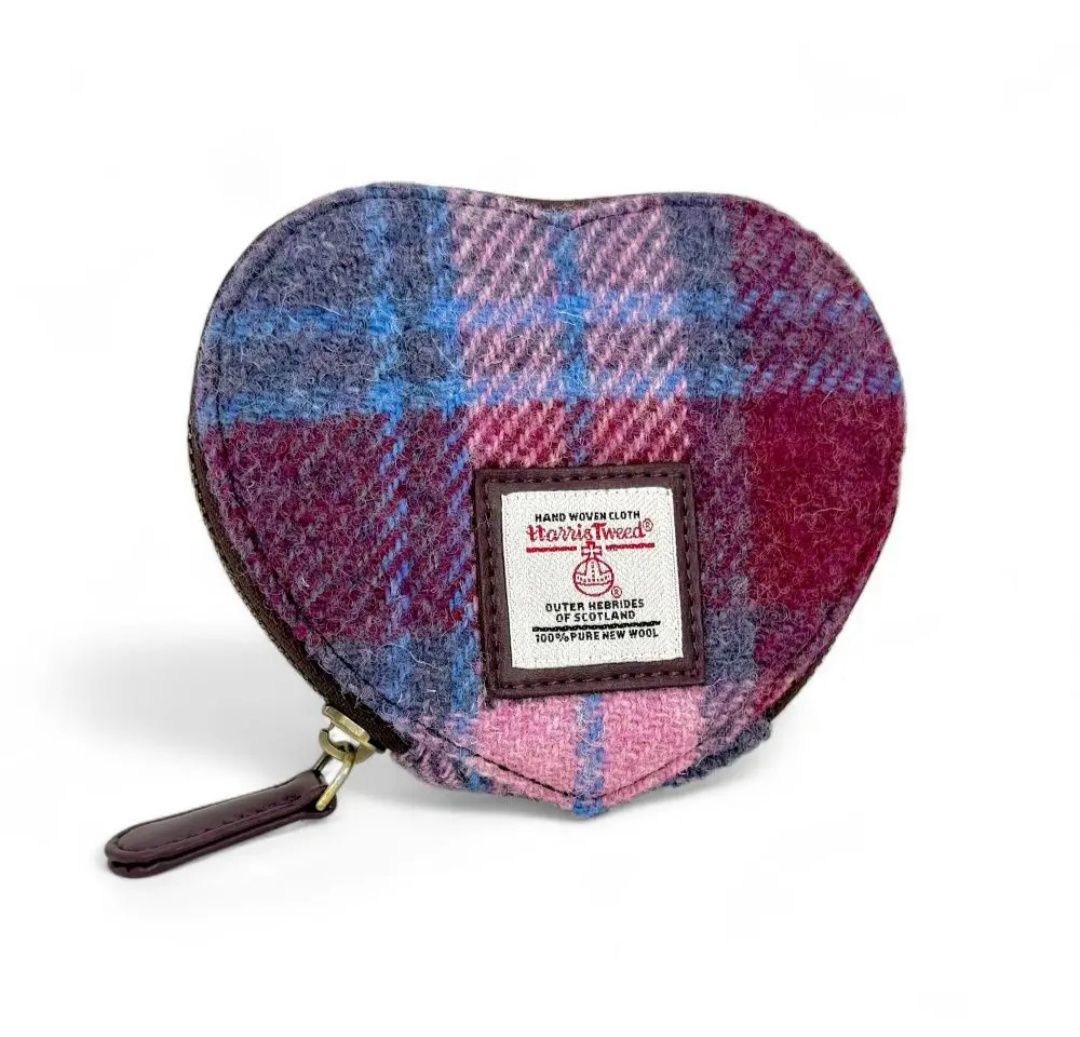 Harris Tweed heart purse
