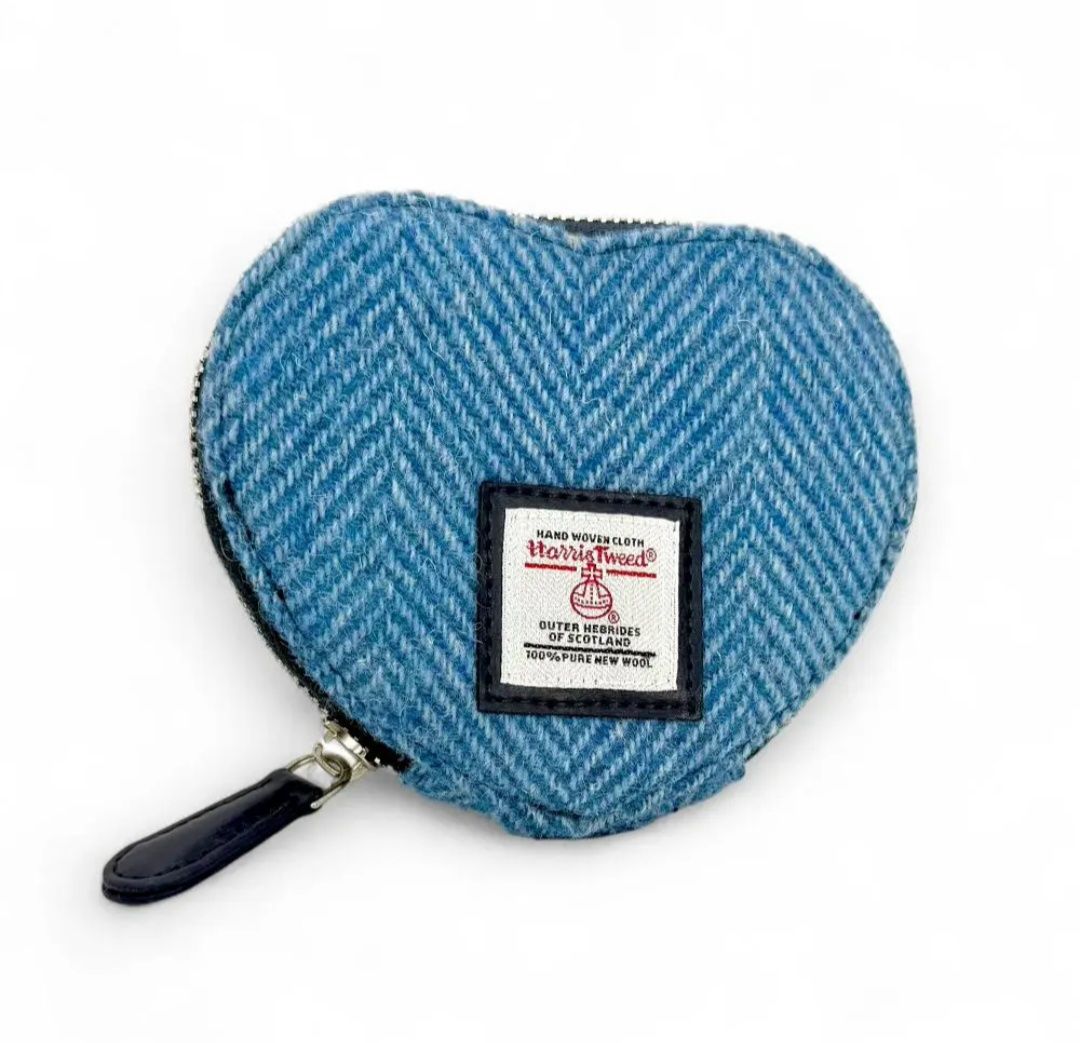 Harris Tweed heart purse