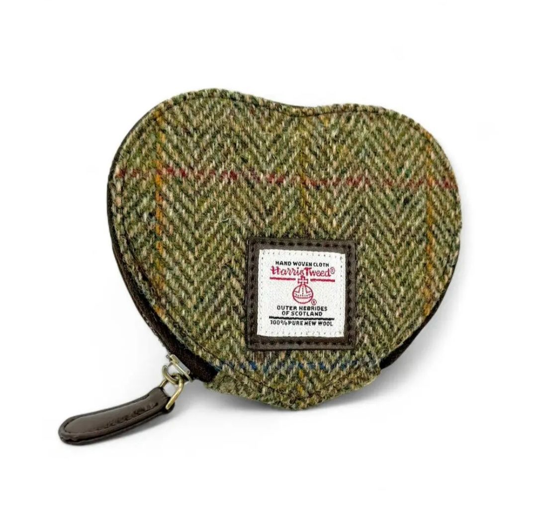 Harris Tweed heart purse