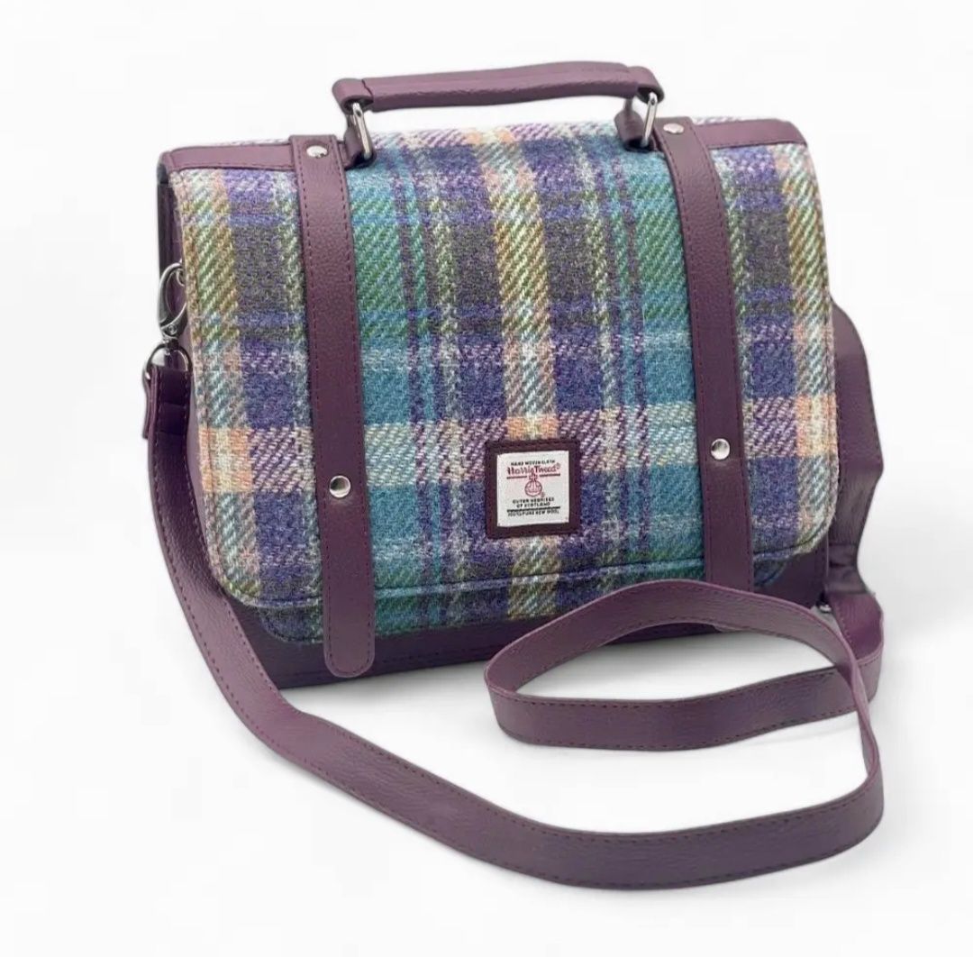 Harris Tweed messenger satchel bag