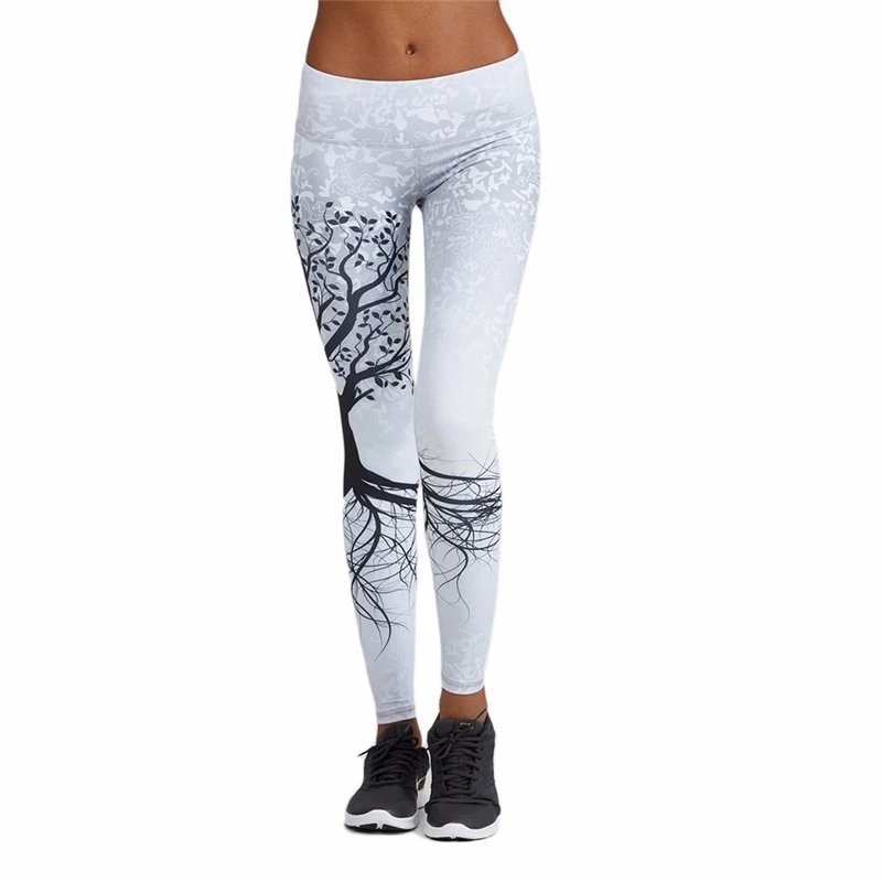 ELEGANT STRETCH TREE LEGGING TI-714  off-White
