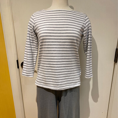 3/4 Sleeve Boat Neck Top