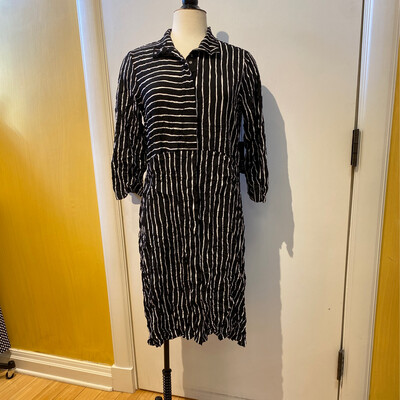 Crinkle Stripe Dress