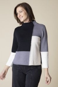 Yin Yang Funnel Neck Pullover