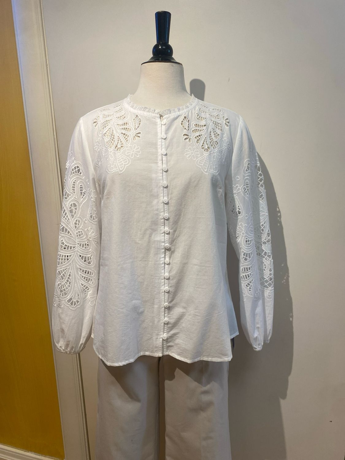 L/S Blouse w/Embroidery