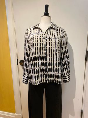 Crepe Georgette Grid Button Down