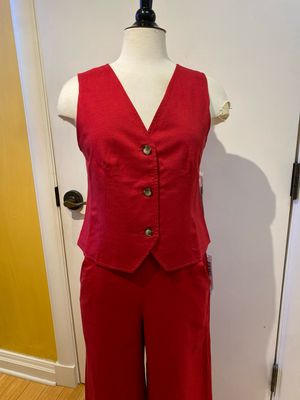 Horn Button Front Vest