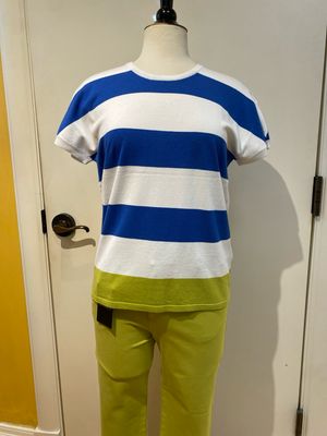 Short Sleeve Stripe Sweater