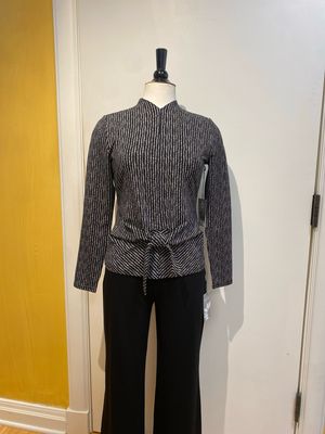 Dots Tie Front Top