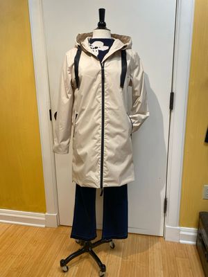 L/S Zip Front Rain Coat w/Hood