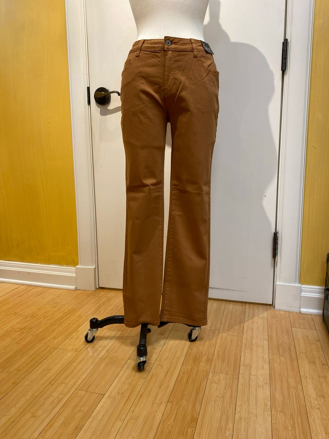 Zip Front Straight Leg Jean