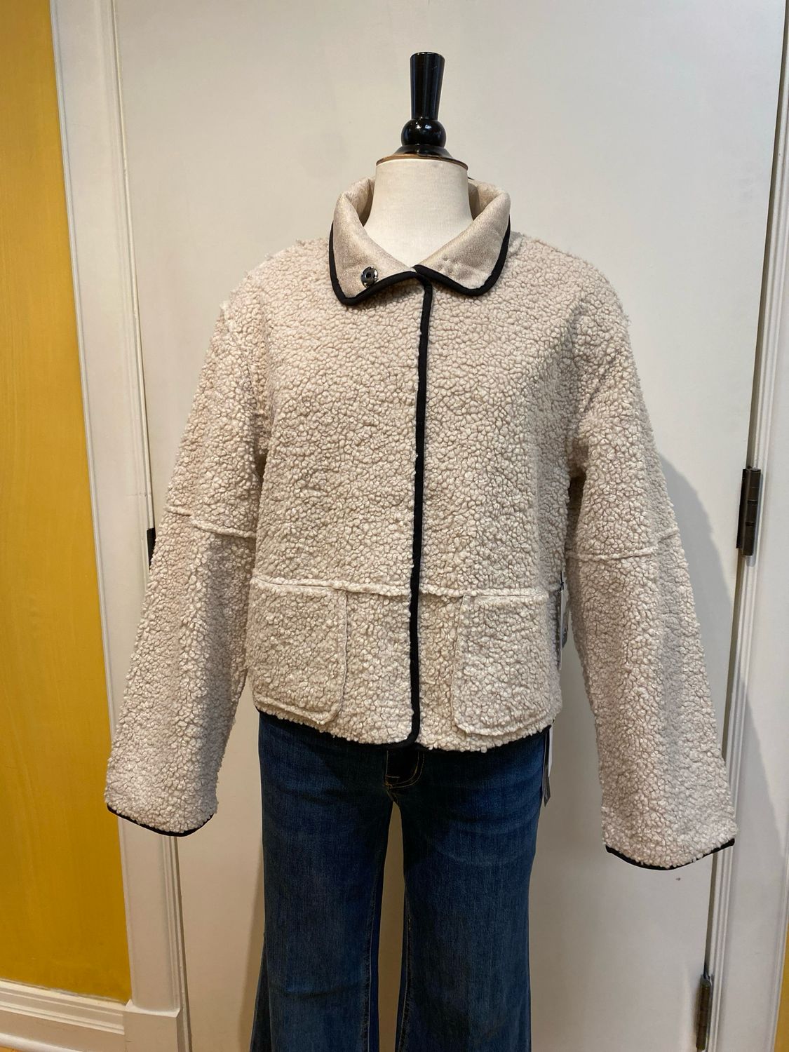 Reversible Faux Suede Kiki Sherpa Jacket