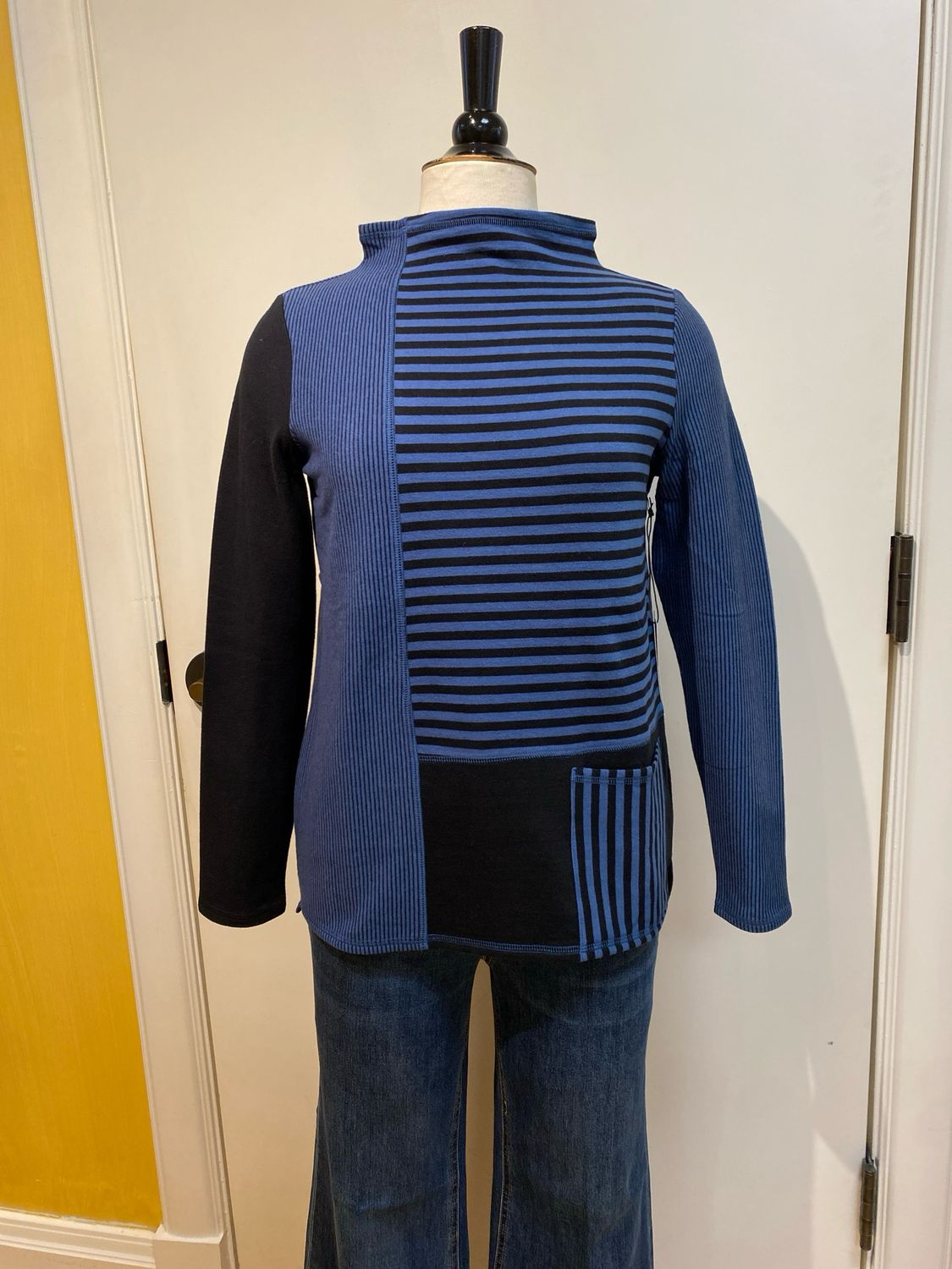 Double Face Stripes Color Block Tunic