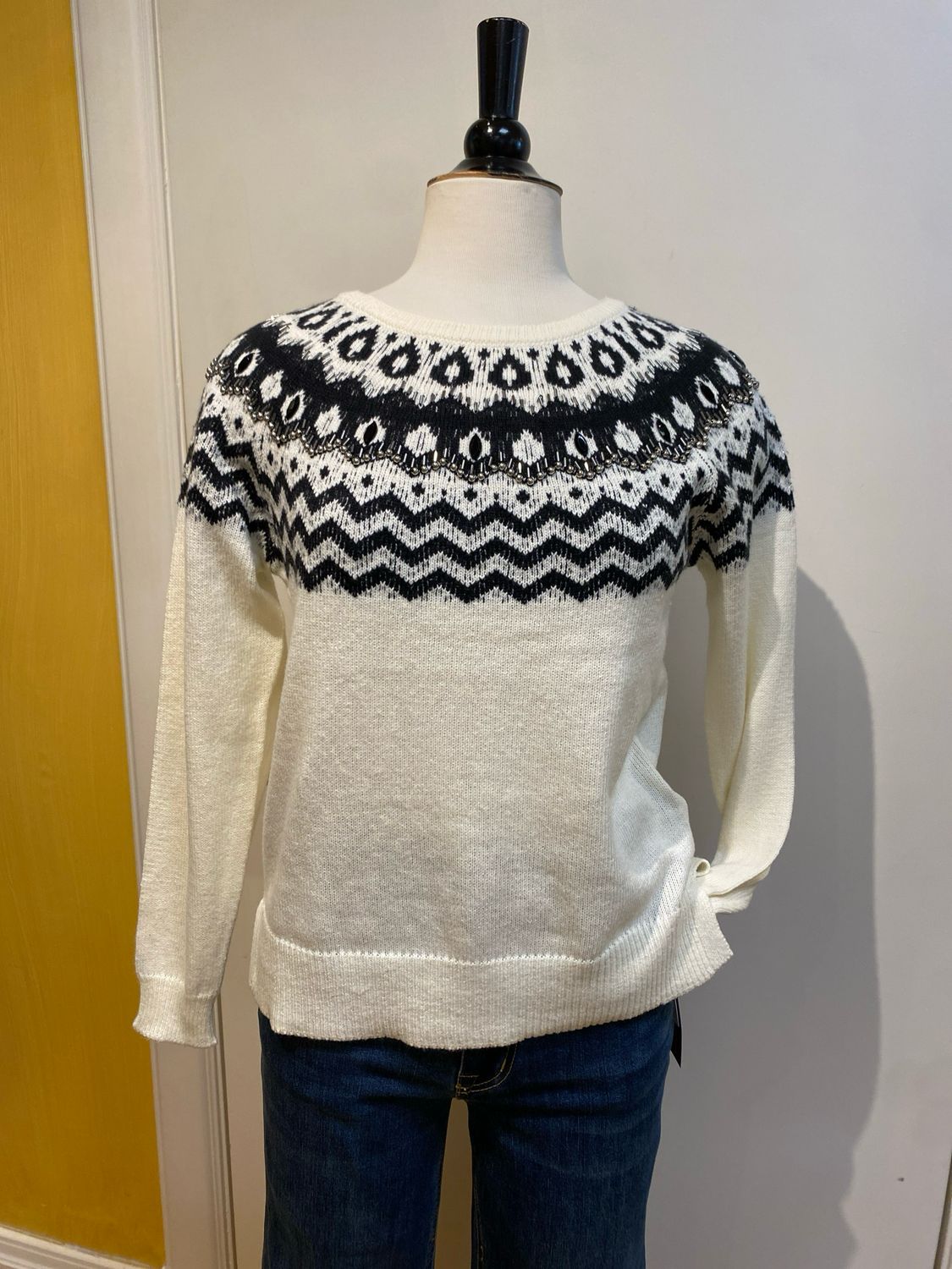 Sweater w/Silver Beads