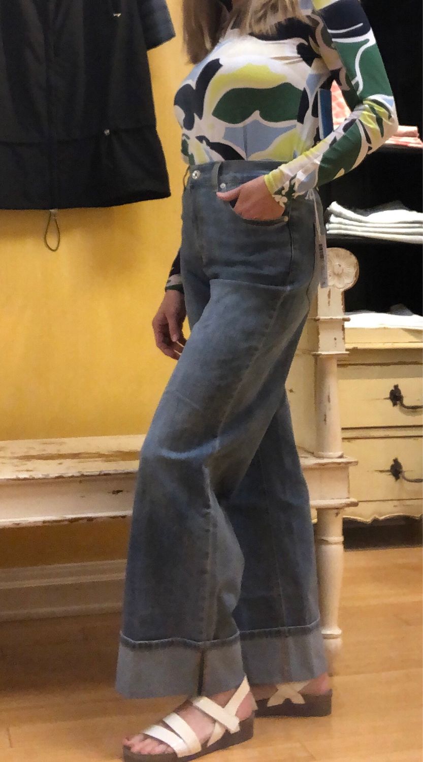 Brooke Palazzo Jeans w/Cuff