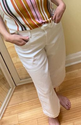 Audrey Hugging Wide Crop Jeans