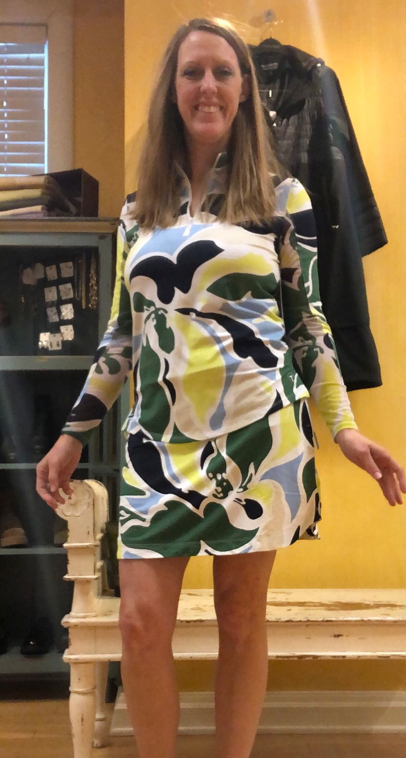 L/S Mock Neck Top w/Side Slit