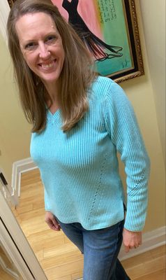 Mineral Wash V-Neck Sweater